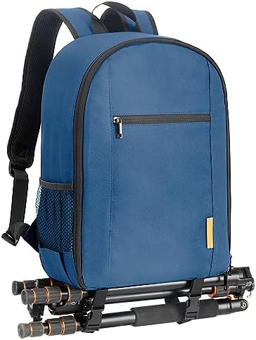 TARION Camera Backpack Bag Small   Professional DSLR Photography Case with 13 inch Laptop Compartment & Waterproof Rain Cover & Bottom Tripod Holder for Men Women Photographers   Black TB S