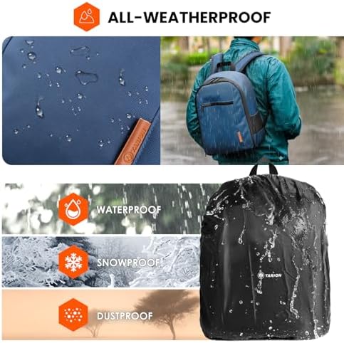 TARION Camera Backpack Bag Small   Professional DSLR Photography Case with 13 inch Laptop Compartment & Waterproof Rain Cover & Bottom Tripod Holder for Men Women Photographers   Black TB S