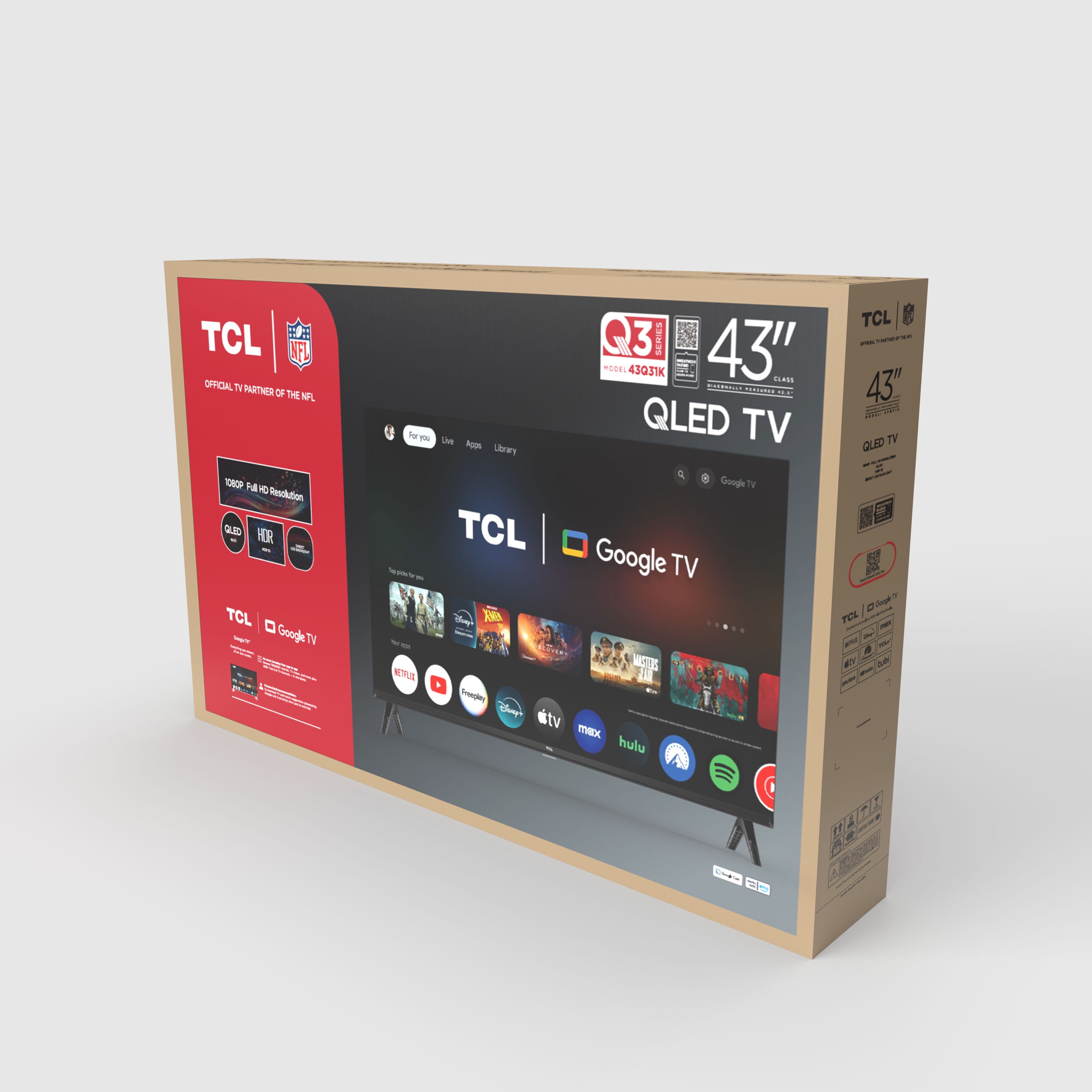 TCL 43" Q31K Series  NEW 2025  1080P FHD QLED Smart TV with Google TV   43Q31K