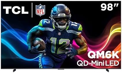 TCL 55 Inch Class QM6K Series   Mini LED QLED 4K HDR   55QM6K  2025 Model   120HZ 144HZ High Brightness Smart Google TV Dolby Atmos Onkyo Audio   Voice Remote Alexa Gaming Streaming Television