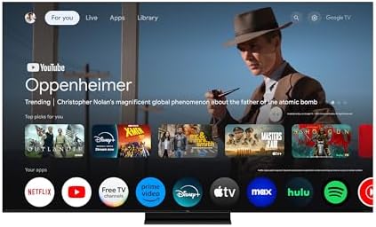 TCL 55 Inch Class QM7K Series   Mini LED QLED 4K HDR   55QM7K  2025 Model   120HZ 144HZ Anti Reflective Screen Smart Google TV Dolby Atmos Onkyo Audio   Voice Remote Alexa Gaming Streaming Television