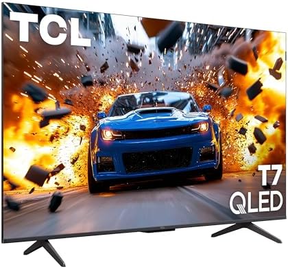 TCL 55 Inch Class T7 Series   4K QLED HDR   55T7  2025 Model   120HZ Refresh Rate High Brightness Smart Google TV Dolby Atmos Audio   Voice Remote Alexa Gaming Streaming Television