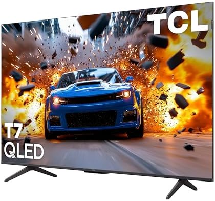 TCL 55 Inch Class T7 Series   4K QLED HDR   55T7  2025 Model   120HZ Refresh Rate High Brightness Smart Google TV Dolby Atmos Audio   Voice Remote Alexa Gaming Streaming Television