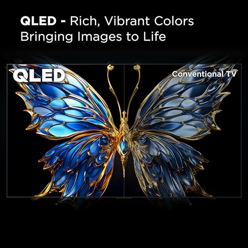 TCL 65 Inch Class Q65 QLED 4K Smart TV with Fire TV 65Q651F 2024 Model Dolby Vision HDR PRO Dolby Atmos Alexa Built in with Voice Remote Apple AirPlay 2 Compatibility Streaming Television