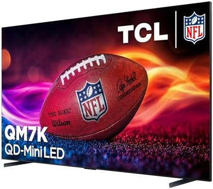 TCL 65 Inch Class QM7K Series   Mini LED QLED 4K HDR   65QM7K  2025 Model   120HZ 144HZ Anti Reflective Screen Smart Google TV Dolby Atmos Onkyo Audio   Voice Remote Alexa Gaming Streaming Television