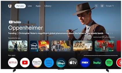 TCL 65 Inch Class QM7K Series   Mini LED QLED 4K HDR   65QM7K  2025 Model   120HZ 144HZ Anti Reflective Screen Smart Google TV Dolby Atmos Onkyo Audio   Voice Remote Alexa Gaming Streaming Television