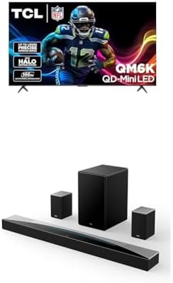 TCL 65 Inch Class QM6K Series   Mini LED QLED 4K HDR   65QM6K  2025 Model   120HZ 144HZ High Brightness Smart Google TV Dolby Atmos Onkyo Audio   Voice Remote Alexa Gaming Streaming Television