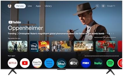 TCL 65 Inch Class QM6K Series   Mini LED QLED 4K HDR   65QM6K  2025 Model   120HZ 144HZ High Brightness Smart Google TV Dolby Atmos Onkyo Audio   Voice Remote Alexa Gaming Streaming Television