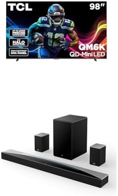 TCL 65 Inch Class QM6K Series   Mini LED QLED 4K HDR   65QM6K  2025 Model   120HZ 144HZ High Brightness Smart Google TV Dolby Atmos Onkyo Audio   Voice Remote Alexa Gaming Streaming Television