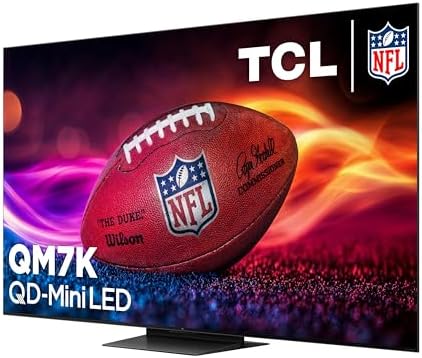 TCL 65 Inch Class QM7K Series   Mini LED QLED 4K HDR   65QM7K  2025 Model   120HZ 144HZ Anti Reflective Screen Smart Google TV Dolby Atmos Onkyo Audio   Voice Remote Alexa Gaming Streaming Television