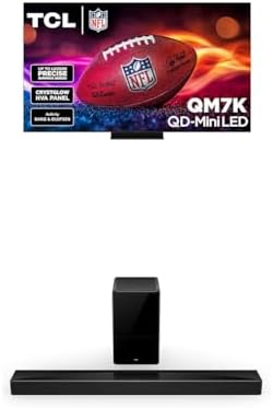 TCL 65 Inch Class QM7K Series   Mini LED QLED 4K HDR   65QM7K  2025 Model   120HZ 144HZ Anti Reflective Screen Smart Google TV Dolby Atmos Onkyo Audio   Voice Remote Alexa Gaming Streaming Television