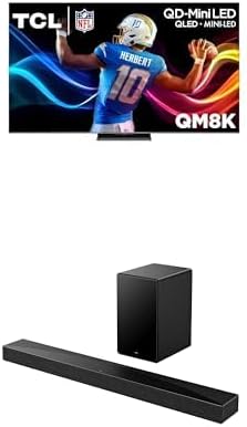 TCL 65 Inch Class QM8K Series QD Mini LED 4K UHD Google Smart TV  65QM8K  2025 Model    S45H S Class 2 0 Channel Sound Bar with Dolby Atmos