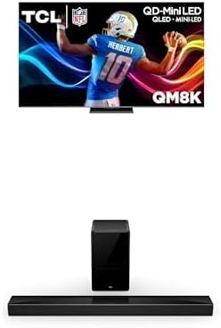 TCL 65 Inch Class QM8K Series QD Mini LED 4K UHD Google Smart TV  65QM8K  2025 Model    S45H S Class 2 0 Channel Sound Bar with Dolby Atmos