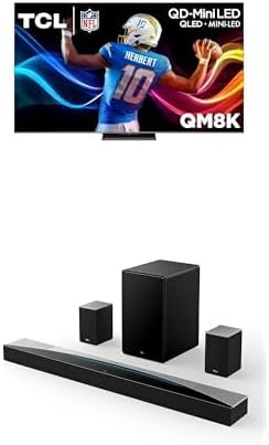 TCL 65 Inch Class QM8K Series QD Mini LED 4K UHD Google Smart TV  65QM8K  2025 Model    S45H S Class 2 0 Channel Sound Bar with Dolby Atmos
