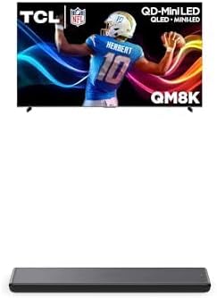 TCL 65 Inch Class QM8K Series QD Mini LED 4K UHD Google Smart TV  65QM8K  2025 Model    S45H S Class 2 0 Channel Sound Bar with Dolby Atmos