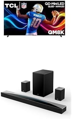 TCL 65 Inch Class QM8K Series QD Mini LED 4K UHD Google Smart TV  65QM8K  2025 Model    S45H S Class 2 0 Channel Sound Bar with Dolby Atmos