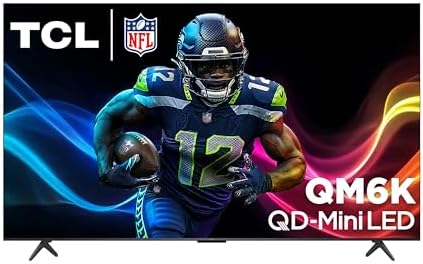 TCL 65 Inch Class QM6K Series   Mini LED QLED 4K HDR   65QM6K  2025 Model   120HZ 144HZ High Brightness Smart Google TV Dolby Atmos Onkyo Audio   Voice Remote Alexa Gaming Streaming Television