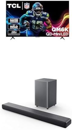 TCL 65 Inch Class QM6K Series   Mini LED QLED 4K HDR   65QM6K  2025 Model   120HZ 144HZ High Brightness Smart Google TV Dolby Atmos Onkyo Audio   Voice Remote Alexa Gaming Streaming Television