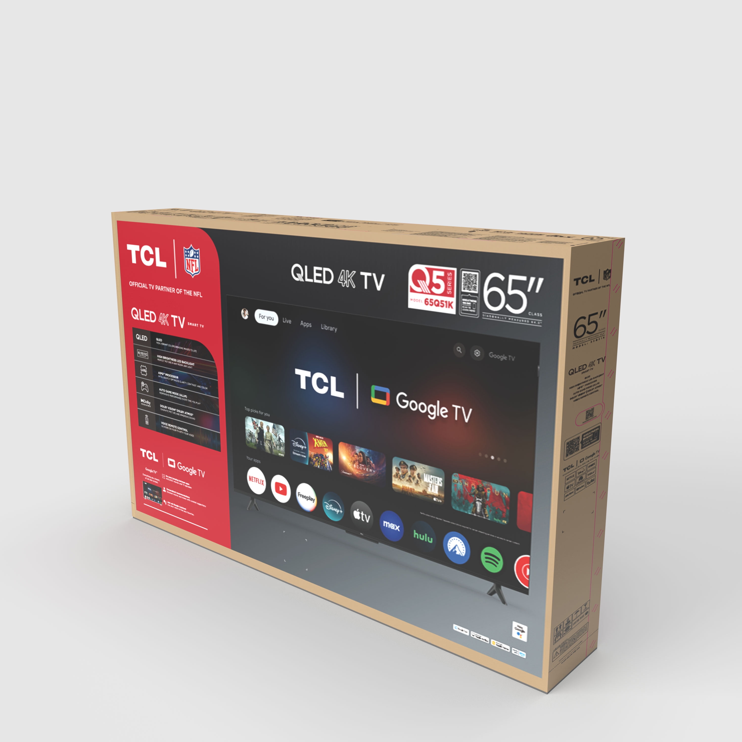 TCL 65" Q Series  NEW 2025  4K UHD HDR QLED Smart TV with Google TV   Dolby Vision  Dolby Atmos  Motion Rate 120  HDR 10   Auto Game Mode   65Q51K