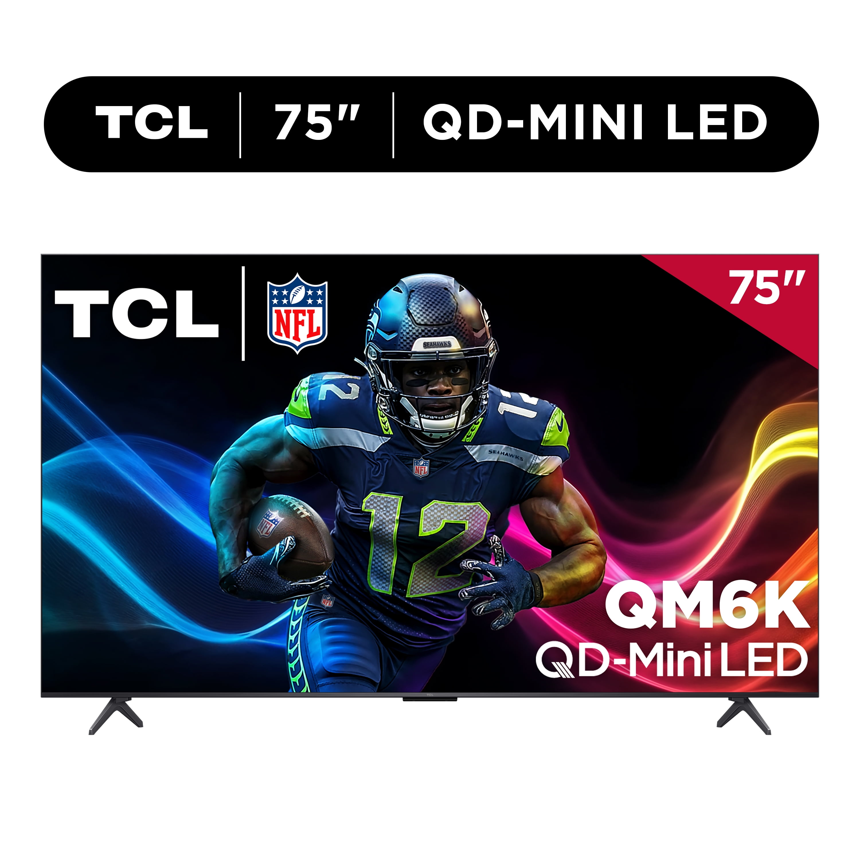 TCL 75" QM6K Serie QD-Mini LED QLED 4K UHD Smart TV con Google TV (Nuevo 2025) 75QM6K