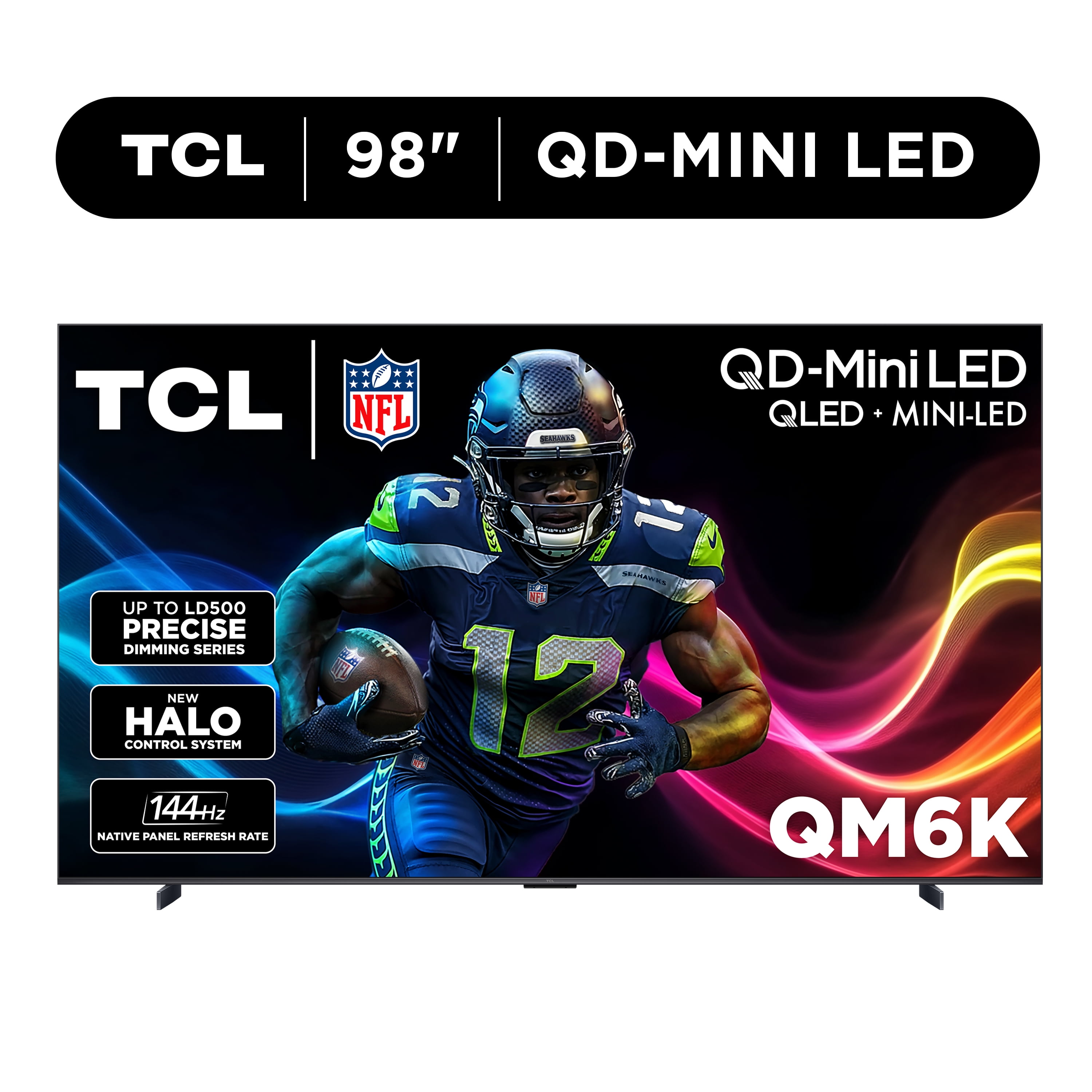 TCL 98" Class QM6K Series QD Mini LED QLED 4K UHD HDR Smart Google TV  NEW 2025    144Hz  Dolby Atmos Onkyo Audio  Halo Control System   98QM6K