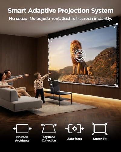 TCL A1s Smart Projector 4K Support  Compatible with Google TV & Netflix  WIFI and Bluetooth  Auto Focus Keystone  Native 1080p  16W Dolby Audio  Movie Projector for Home Theater with Portable Case