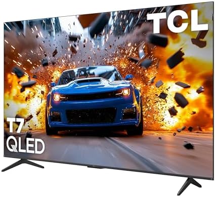 TCL Amazon Exclusive 75 Inch Class T7 Series   4K QLED HDR Lag Free Smart Google TV   75T7  2025 Model   120Hz 144Hz High Brightness  Dolby Atmos  Alexa Voice Remote AI Streaming Gaming Television