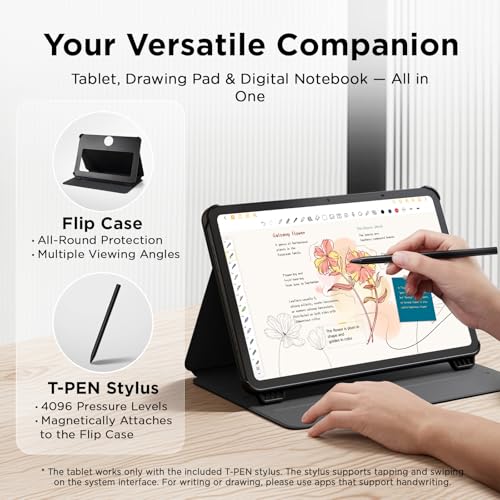 TCL NXTPAPER 11 Gen 2 Android Tablet  11 Drawing Pad & Digital Notebook  Stylus & Flip Case Included  NXTPAPER 4 0 Display  Android 15  AI Tools  8 8GB RAM  128GB Storage  8000mAh Battery  Gray