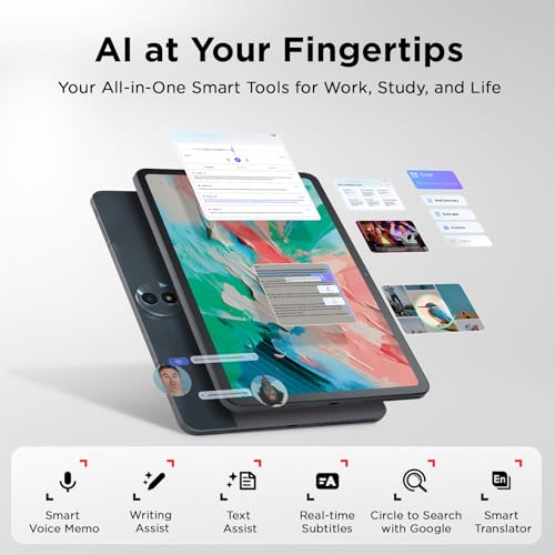 TCL NXTPAPER 11 Gen 2 Android Tablet  11 Drawing Pad & Digital Notebook  Stylus & Flip Case Included  NXTPAPER 4 0 Display  Android 15  AI Tools  8 8GB RAM  128GB Storage  8000mAh Battery  Gray