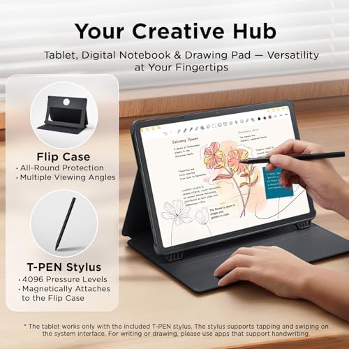 TCL NXTPAPER 11 Plus Android Tablet  11 5 120Hz 2 2K Drawing Pad & Digital Notebook  Stylus & Flip Case Included  NXTPAPER 4 0 Display  AI Tools  8 8GB RAM  256GB Storage  8000mAh Battery  Onyx Black