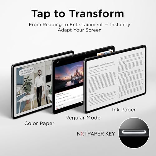 TCL NXTPAPER 11 Plus Android Tablet  11 5 120Hz 2 2K Drawing Pad & Digital Notebook  4096 Level Stylus & Flip Case Included  NXTPAPER 4 0 Display  AI Tools  8 8GB RAM  256GB Storage  8000mAh Battery