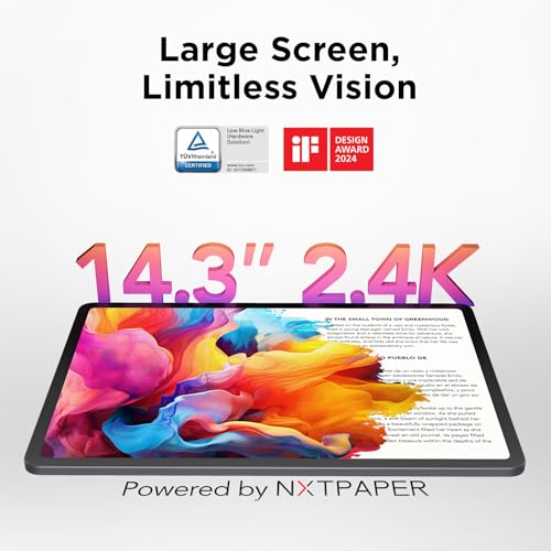 TCL NXTPAPER 14 Android Tablet  14 3 Drawing Pad & Digital Notebook  4096 Level Stylus & Flip Case Included  Paper Like Display  8 8GB RAM  256GB Storage  10000mAh Battery  Multi Window  Gray