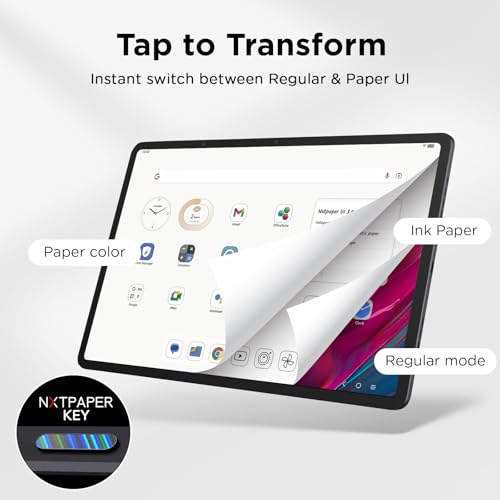 TCL NXTPAPER 14 Android Tablet  14 3 Drawing Pad & Digital Notebook  4096 Level Stylus & Flip Case Included  Paper Like Display  8 8GB RAM  256GB Storage  10000mAh Battery  Multi Window  Gray
