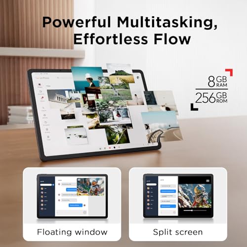 TCL NXTPAPER 14 Android Tablet  14 3 Drawing Pad & Digital Notebook  4096 Level Stylus & Flip Case Included  Paper Like Display  8 8GB RAM  256GB Storage  10000mAh Battery  Multi Window  Gray
