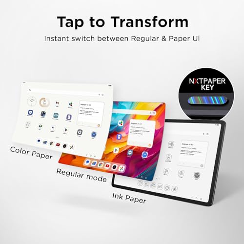 TCL NXTPAPER 14 Android Tablet  14 3 Paper Like Display Drawing Pad & Digital Notebook with 4096 Level Stylus & Flip Case  8 8GB RAM  256GB Storage  10000mAh Battery  Multi Window  Gray
