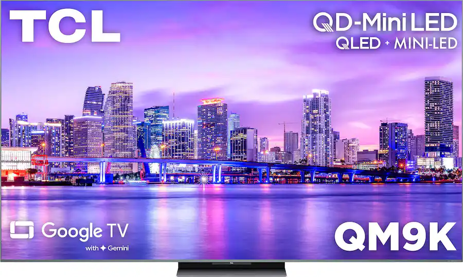 TCL - Televisor inteligente LED 4K UHD HDR QD-Mini de 65" de la serie QM9K con Google TV (2025)
