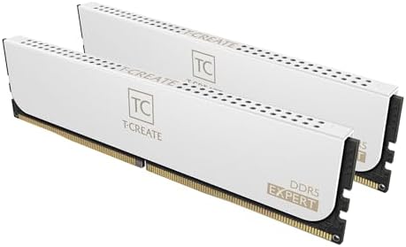 TEAMGROUP T Create Expert Overclocking 10L DDR5 96GB Kit  2 x 48GB  6400MHz  PC5 51200  CL32 M DIE Desktop Memory Module Ram Black   CTCED596G6400HC32ADC01