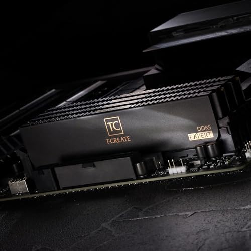 TEAMGROUP T Create Expert Overclocking 10L CL36 DDR5 96GB Kit  2 x 48GB  6800MHz  PC5 54400  Intel XMP 3 0 & AMD Expo Compatible M DIE Desktop Memory Module Ram Black   CTCED596G6800HC36DDC01
