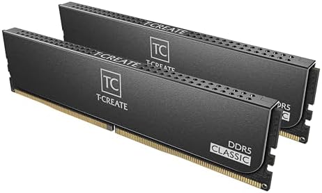 TEAMGROUP T Create Expert Overclocking 10L CL36 DDR5 96GB Kit  2 x 48GB  6800MHz  PC5 54400  Intel XMP 3 0 & AMD Expo Compatible M DIE Desktop Memory Module Ram Black   CTCED596G6800HC36DDC01