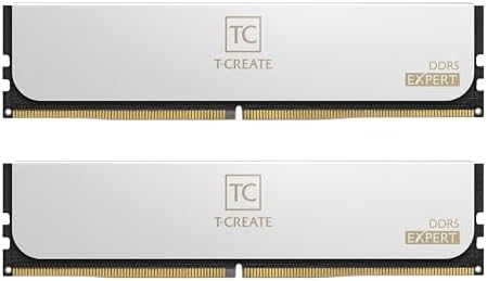 TEAMGROUP T Create Expert Overclocking 10L CL36 DDR5 96GB Kit  2 x 48GB  6800MHz  PC5 54400  Intel XMP 3 0 & AMD Expo Compatible M DIE Desktop Memory Module Ram Black   CTCED596G6800HC36DDC01