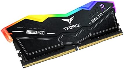 TEAMGROUP T Force Delta RGB DDR5 Ram 64GB  2x32GB  6400MHz PC5 51200 CL30 M DIE Desktop Memory Module Ram for 600 700 Series Chipset XMP 3 0 Ready Black FF3D564G6400HC30CDC01