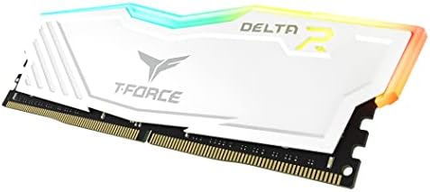 TEAMGROUP T-Force Delta RGB DDR4 16 GB (2 x 8 GB) 3600 MHz (PC4-28800) CL18 Módulo de memoria RAM de escritorio para juegos TF4D416G3600HC18JDC01 - Blanco