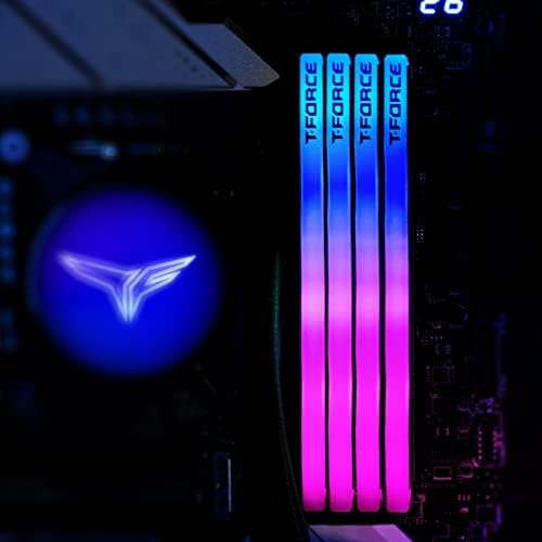 TEAMGROUP T Force Delta RGB DDR5 Ram 32GB  2x16GB  6000MHz PC5 48000 CL30 Intel XMP 3 0 & AMD Expo Compatible Desktop Memory Module Ram White FF4D532G6000HC30DC01