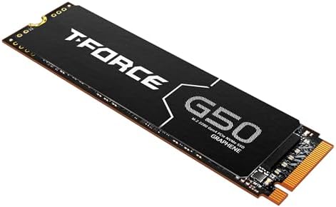 TEAMGROUP T Force G50 512GB SLC Caching 3D TLC NAND NVMe InnoGrit PCIe Gen4x4 M 2 2280 Gaming SSD with Ultra Thin Graphene Heat Spreader Works with PS5 Read/Write 5000/2500 MB/s TM8FFE512G0C129