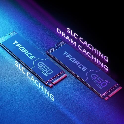 TEAMGROUP T Force G50 512GB SLC Caching 3D TLC NAND NVMe InnoGrit PCIe Gen4x4 M 2 2280 Gaming SSD with Ultra Thin Graphene Heat Spreader Works with PS5 Read/Write 5000/2500 MB/s TM8FFE512G0C129