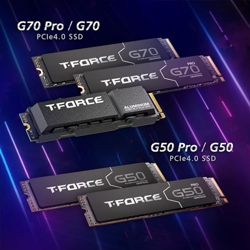 TEAMGROUP T Force G50 512GB SLC Caching 3D TLC NAND NVMe InnoGrit PCIe Gen4x4 M 2 2280 Gaming SSD with Ultra Thin Graphene Heat Spreader Works with PS5 Read/Write 5000/2500 MB/s TM8FFE512G0C129