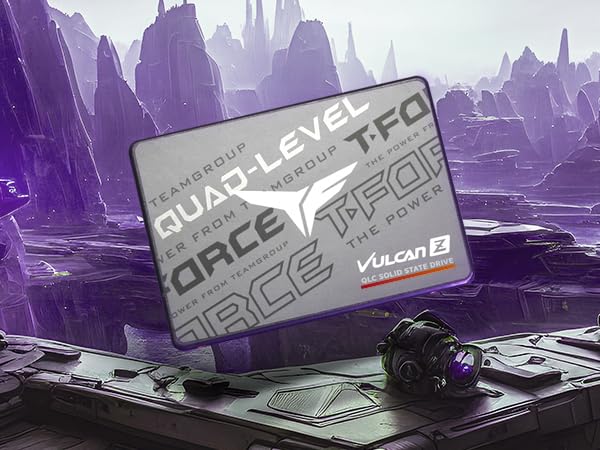 TEAMGROUP T Force Vulcan Z 4TB SLC Cache 3D NAND QLC 2 5 Inch SATA III Internal Solid State Drive SSD  R/W Speed up to 550/470 MB/s  T253TY004T0C101