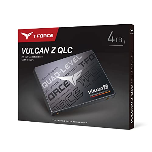 TEAMGROUP T Force Vulcan Z 4TB SLC Cache 3D NAND QLC 2 5 Inch SATA III Internal Solid State Drive SSD  R/W Speed up to 550/470 MB/s  T253TY004T0C101