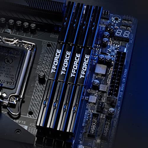 TEAMGROUP T Force Vulcan DDR5 32GB  2x16GB  6000MHz  PC5 48000  CL38 Desktop Memory Module Ram  Black  for Chipset 600 700 Series XMP 3 0 Ready   FLBD532G6000HC38ADC01