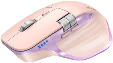 TECKNET Wireless Mouse  Bluetooth Mouse  BT5 3/5 0 & 2 4G  Rechargeable Ergonomic Optical Mouse with 6 Adjustable DPI  Side Scroll  Quiet Clicks  USB A Receiver  7 Buttons  Wide Compatibility   Black